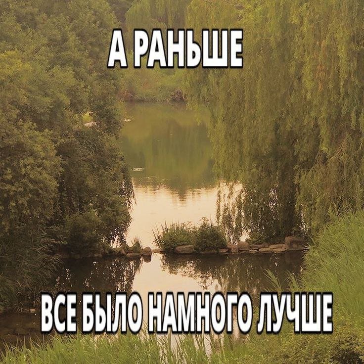 Everything was much better before
