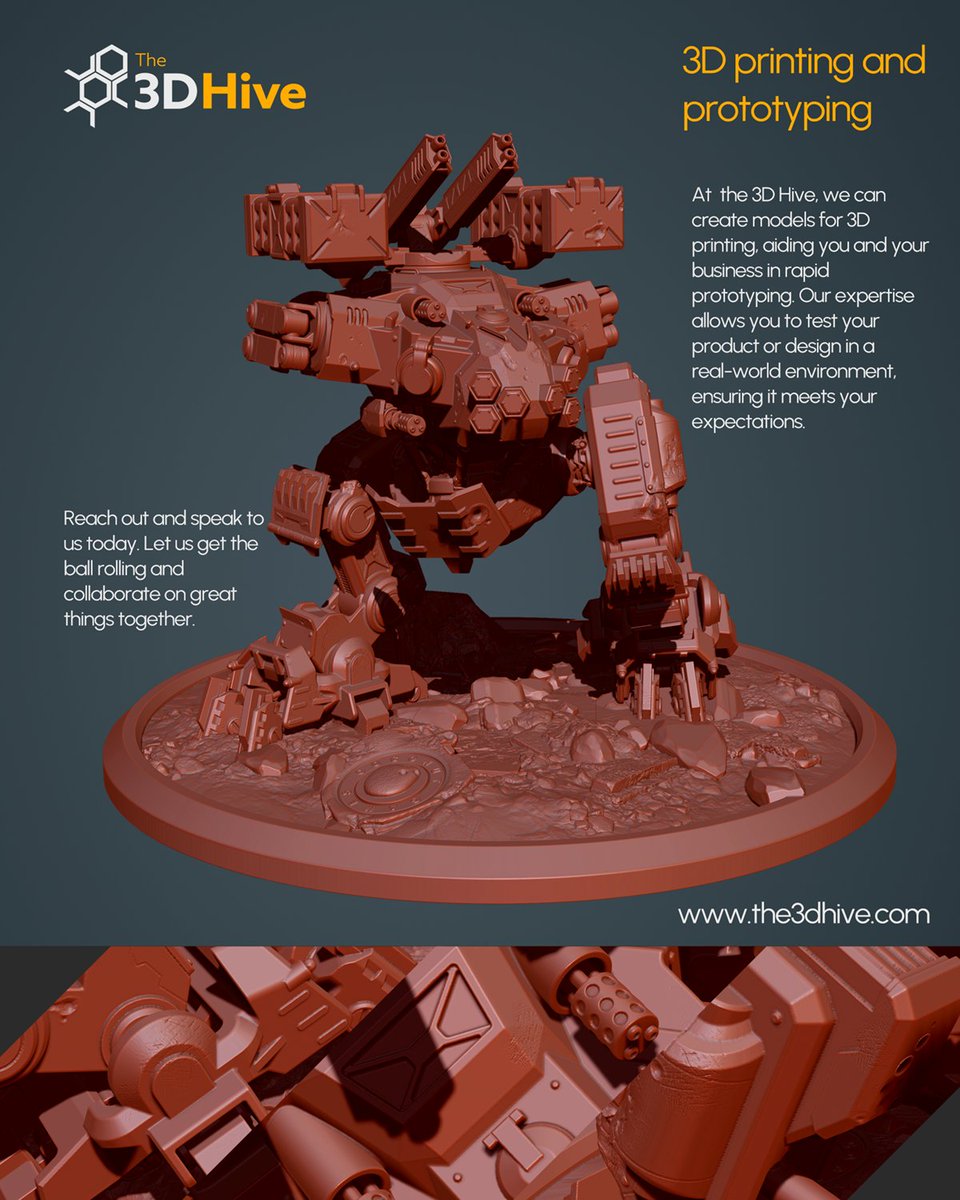 the3dhive's tweet photo. Need help prototyping your design? We can help with creating and preparing assets for 3D printing too. #the3dhive

#3dprinting #3dmodel #digital3D #design #outsource https://t.co/xerdbrjZea