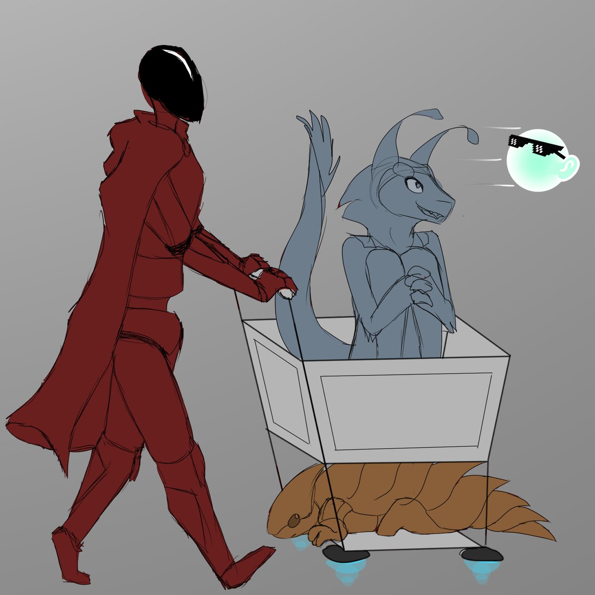IgnisFelis's tweet photo. Kicking off my return with some new ocs I've been working on for a project. Meet An, Eva, Bilby, and Orb! The best space pirates this side of The Empire! https://t.co/lQZm1PMDg9