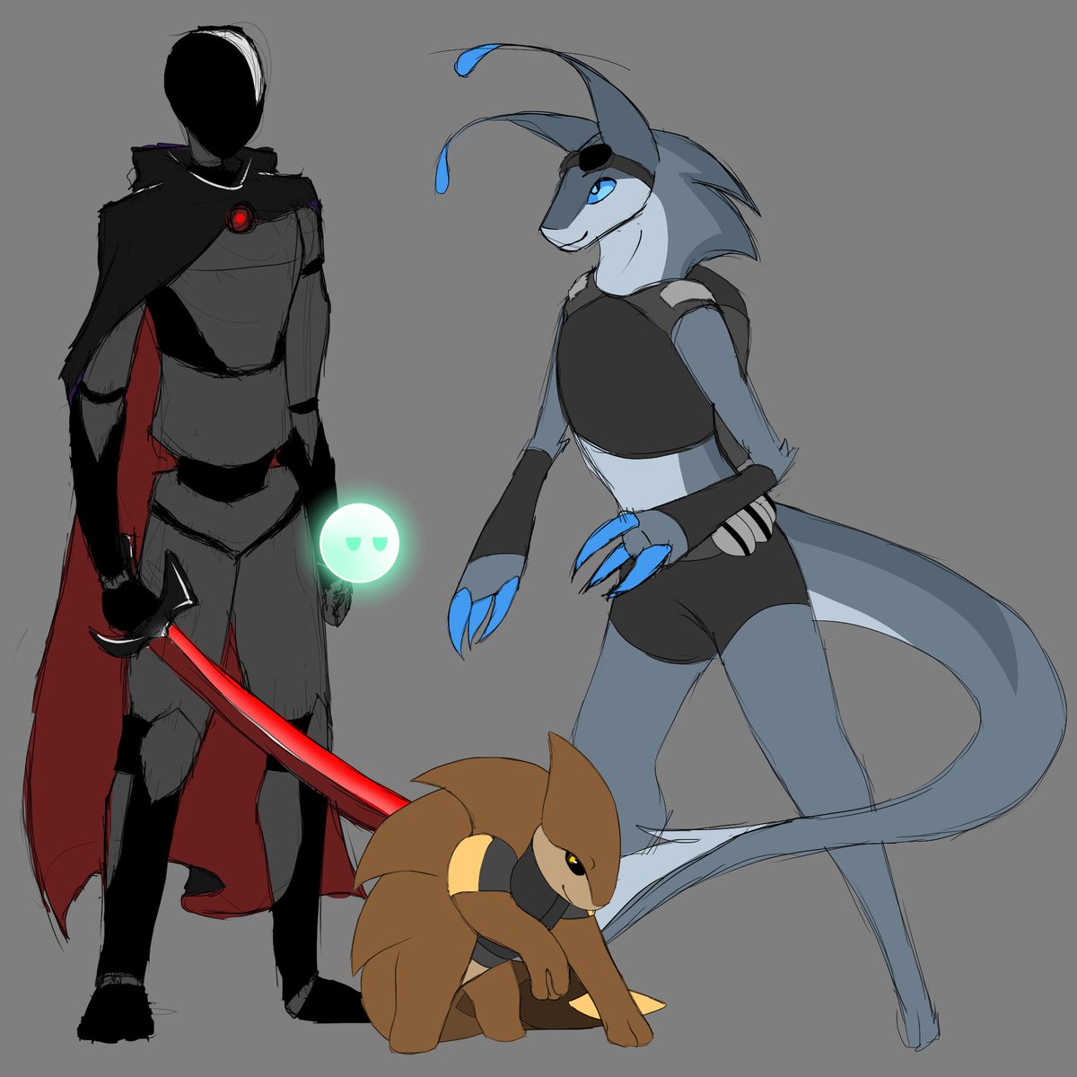 IgnisFelis's tweet photo. Kicking off my return with some new ocs I've been working on for a project. Meet An, Eva, Bilby, and Orb! The best space pirates this side of The Empire! https://t.co/lQZm1PMDg9