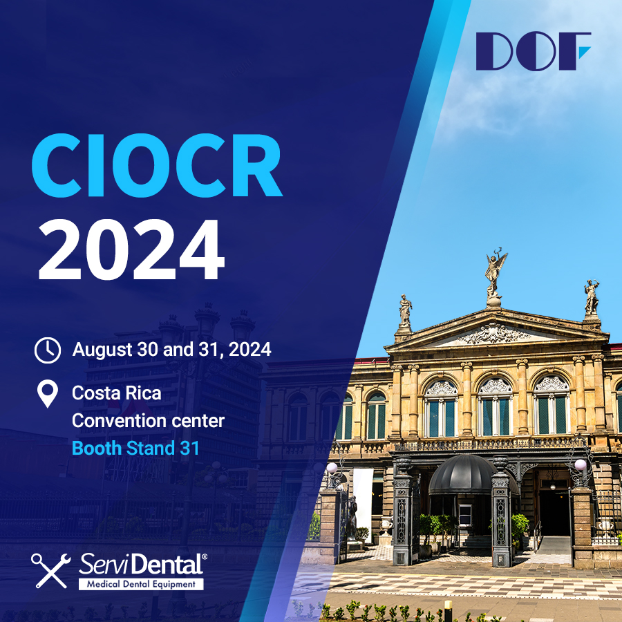 CIOCR 2024 in Costa Rica is just around the corner!
Join us from August 30th to 31st at the Costa Rica Convention Center.
DOF’s dealer, Servidental, will be showcasing the latest advancements in digial dental technology. 
#CIOCR2024 #CostaRica #DOF #Servidental