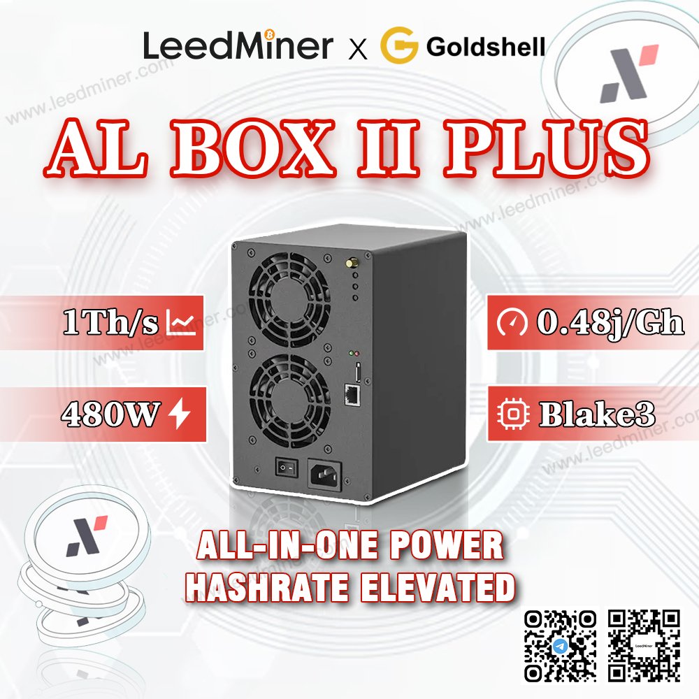 Leedminer's tweet image. AL BOX II PLUS - High-efficiency ALPH mining machine

💡 Hash power: 1 Th/s
🔋 Power consumption: 480W
💪 Efficiency: only 0.48 J/Gh, extremely cost-effective
💵 Daily income: $11.69 - Convert hash power into real income

#ALBOXIIPLUS #ALPH #hashpower #goldshell #miner