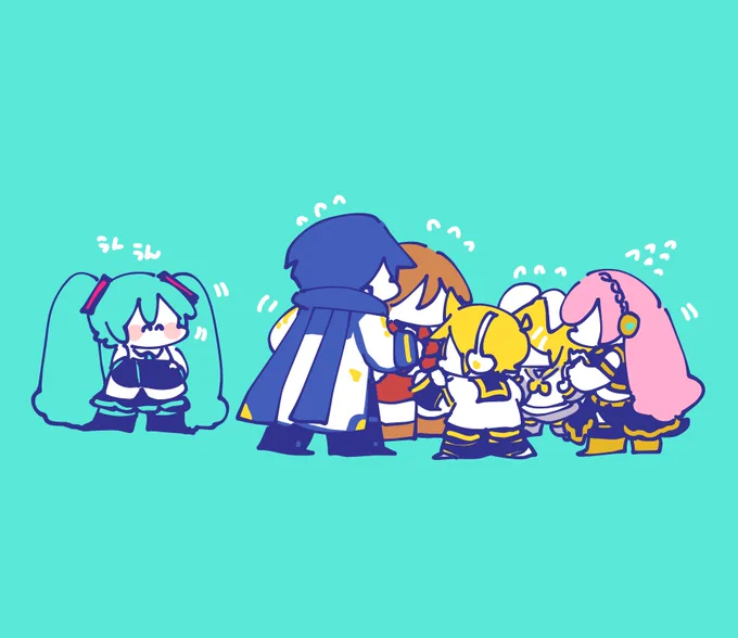 おしゃべりする順番で揉めるバチャシン達カワイイカワイイね #prsk_FA