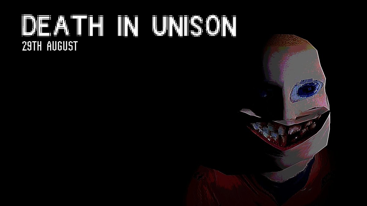 That eerie grin never seems to fade. A lonely individual who yearns for any form of social interaction. 

Seems to be (mostly) harmless.

Less than 24 hours until DEATH IN UNISON is out!

#indiedev #indie #horror #gamedev #horrorgame #HorrorGames #indiegame