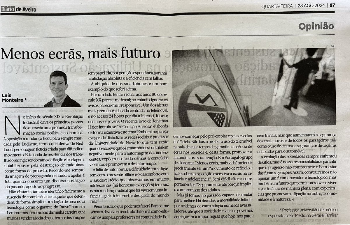 luismonteiro140's tweet photo. “Menos ecrãs, mais futuro” https://t.co/3hnnCuzyh5 https://t.co/ATSFpezGZK