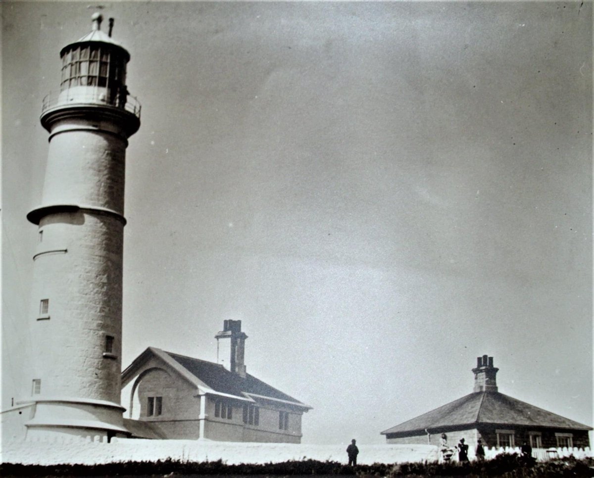 ImagesLundy's tweet photo. A photo from the 1890’s shows the Principle Keeper’s cottage that was built in 1866. It was demolished in 1897 for re-purposed material for the church construction #Lundy #Oldlight #Bristolchannel #history https://t.co/95yVlK0oJ8