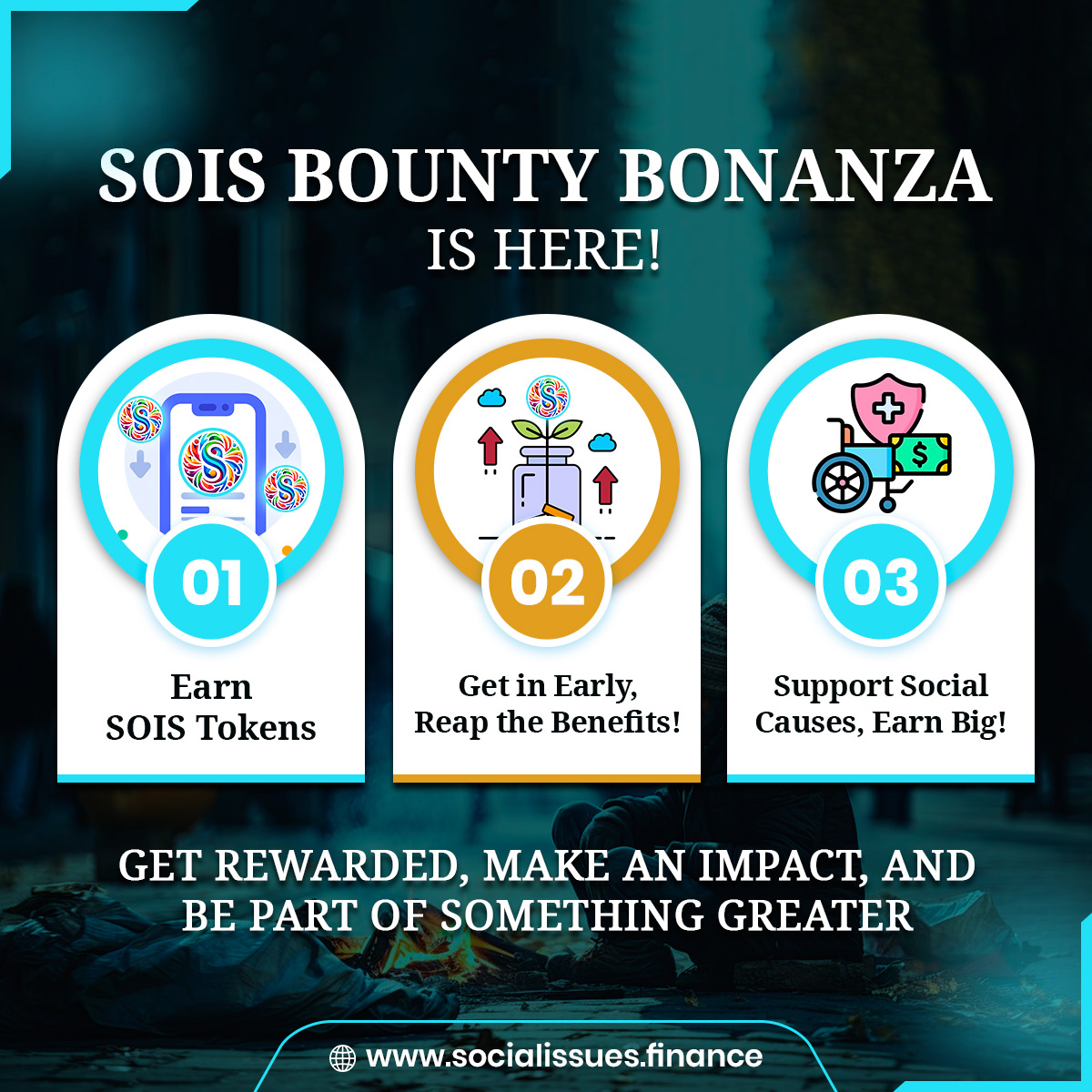 FinanceSocial's tweet photo. SOIS BOUNTY BONANZA IS HERE😎

GET REWARDED, MAKE AN IMPACT, AND BE A PART OF SOMETHING GREATER🎁

JOIN NOW: https://t.co/e265s6IWFg

#Crypto #cryptocurrency #SOIS #investing #bonanza #tokensale #airdrop #bitcointalk https://t.co/Bgac1d0oOr