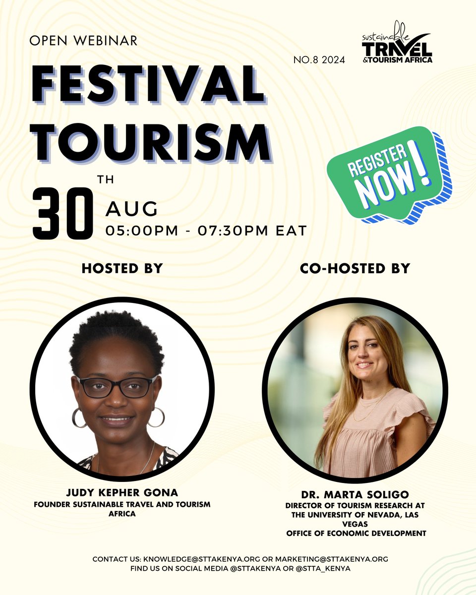 Join me this Friday as I host Dr <a href="/Soligo_Marta/">Marta Soligo</a> 8n our monthly webinar series to discuss festival tourism. We will look at unexplored opportunities,  limitations in policy and regulation, data &amp; communication challenges, as well as authenticity and hidden impacts. See registration