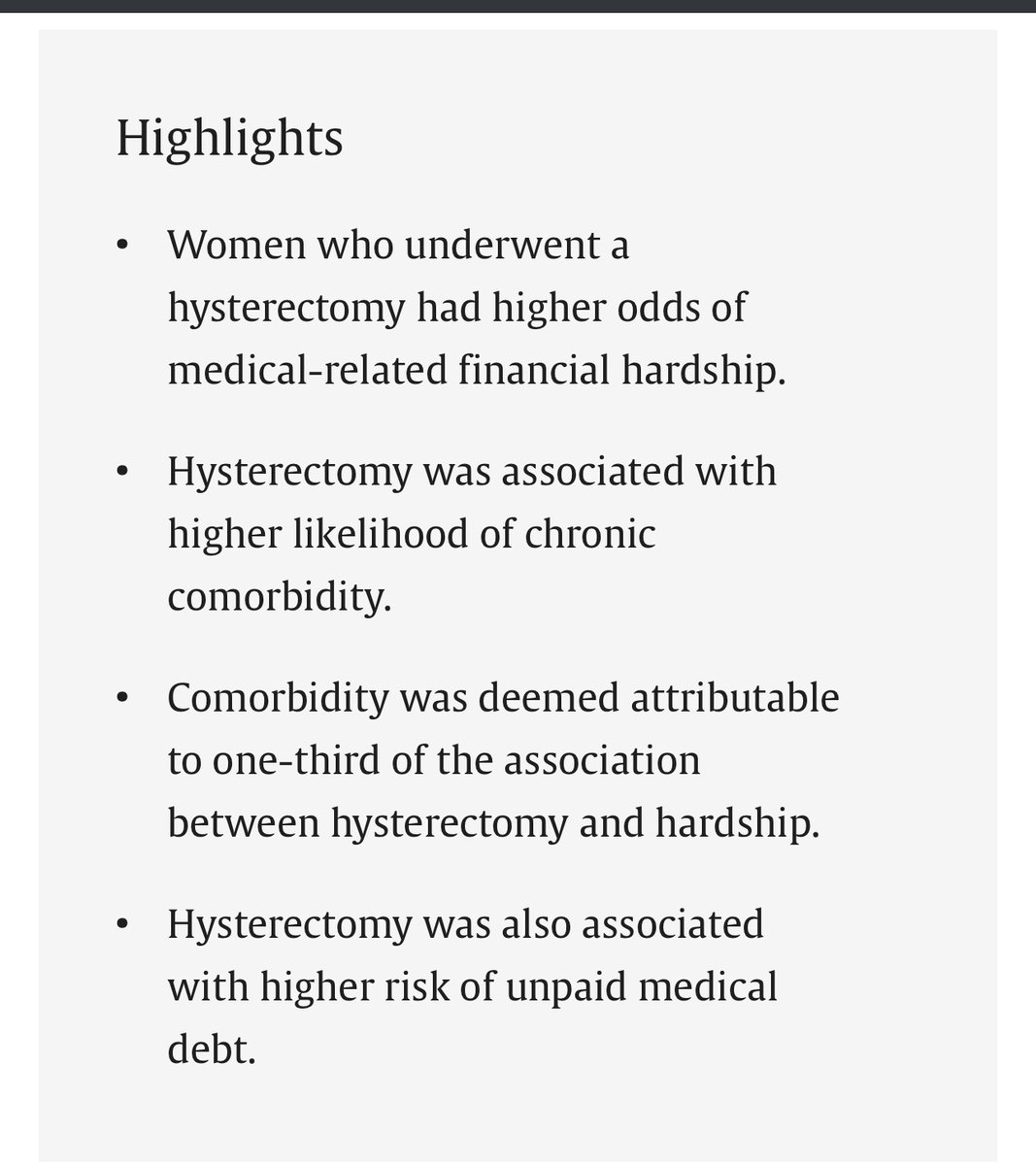 RuhunWasata's tweet photo. New #article alert! In this article, we investigated the #association between women who had a #hysterectomy and medical #financial #hardship compared to women who did not have a hysterectomy—link in the comment.  #healthdisparity #AcademicChatter #AcademicPublishing https://t.co/EwWA1JN5qC
