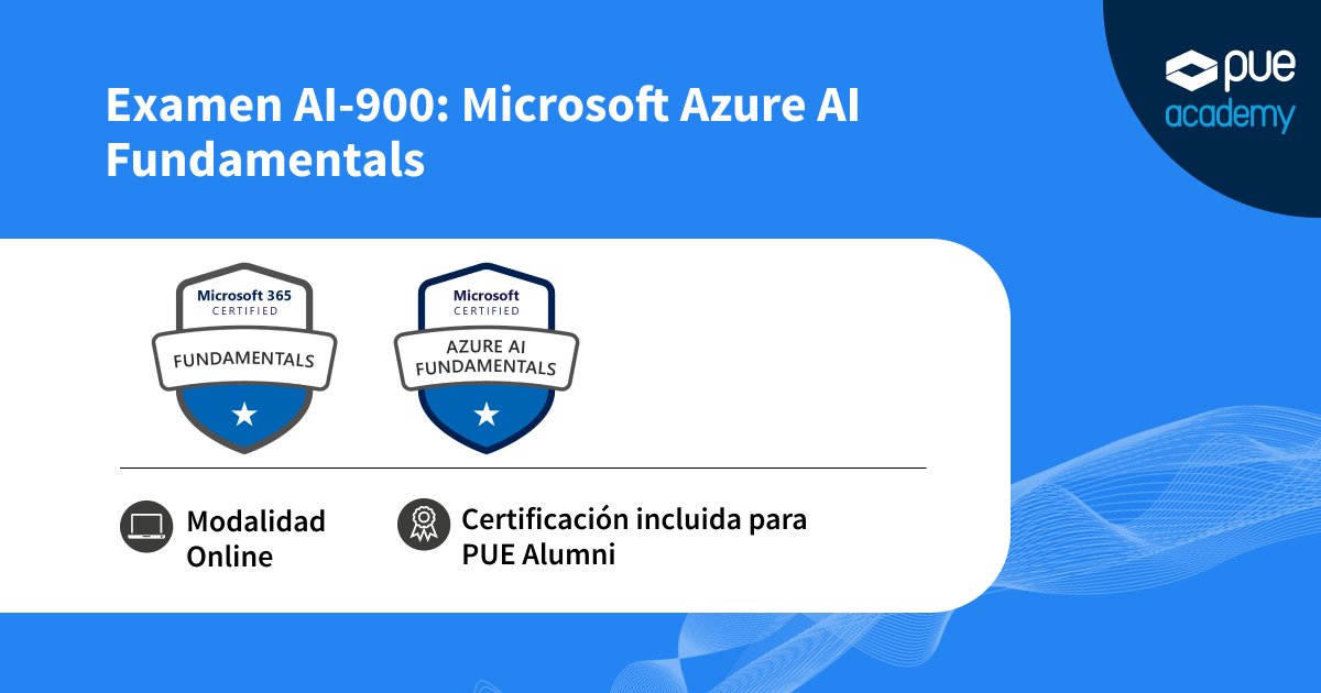 ¡𝐄𝐱𝐚𝐦𝐞𝐧 𝐝𝐞 𝐜𝐞𝐫𝐭𝐢𝐟𝐢𝐜𝐚𝐜𝐢ó𝐧 𝐀𝐈-900: Microsoft Azure 𝐀𝐈 𝐅𝐮𝐧𝐝𝐚𝐦𝐞𝐧𝐭𝐚𝐥𝐬!☄️

🔹Acerca certificación: 🖇️lnkd.in/d38NaQyu 

🔹Acceso #ExamendeCertificación: 🖇️lnkd.in/d5hjwpFt

#Learn #Practice #Certify 📩 𝐩𝐮𝐞𝐚𝐜𝐚𝐝𝐞𝐦𝐲@𝐩𝐮𝐞.𝐞𝐬
