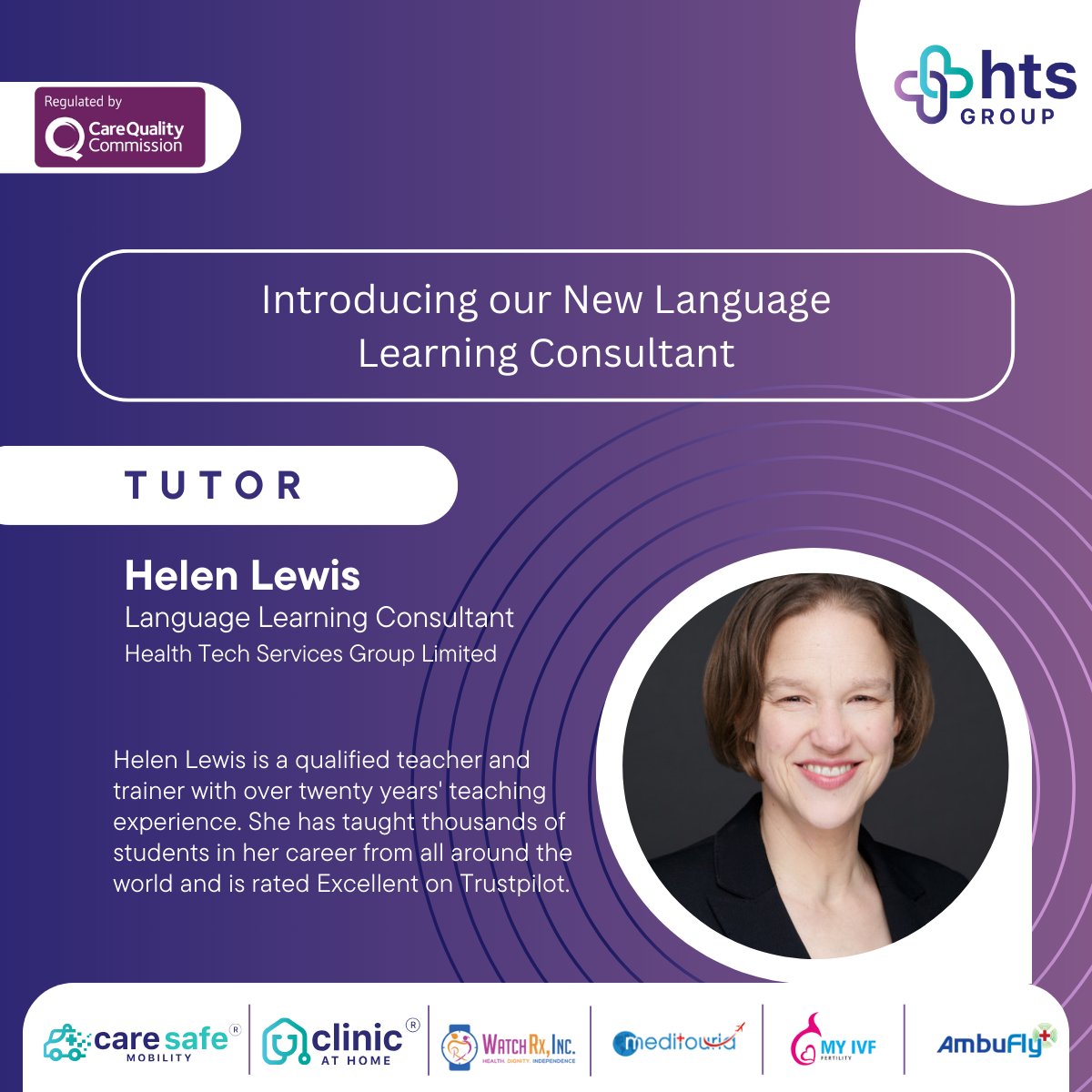 ClinicAtHome24's tweet photo. Helen Lewis is a qualified teacher and trainer with over twenty years' teaching experience. She has taught thousands of students in her career from all around the world and is rated Excellent on Trustpilot.

#HealthCare #SocialCare #HealthcareProfessionals #HealthTech https://t.co/sWxfM30ceQ