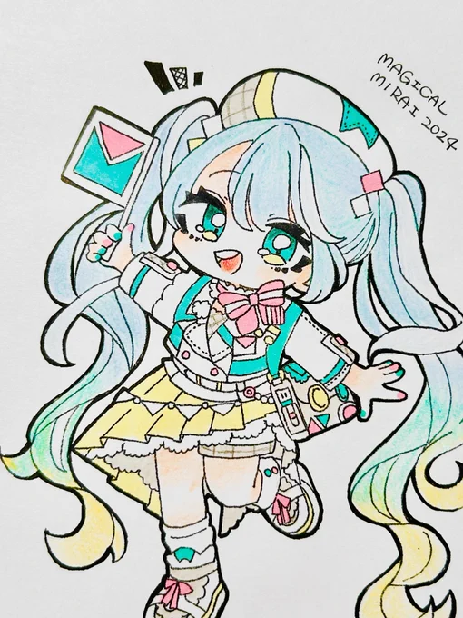 ピアプクロウですホー!今日もピアプロに投稿された作品を紹介していくホー☆おてさんのちっちゃなミクさん!旗をふりふり、初音ミク「マジカルミライ」へ案内してくれるホー?(*'艸`*)【】 #piapro #初音ミク 