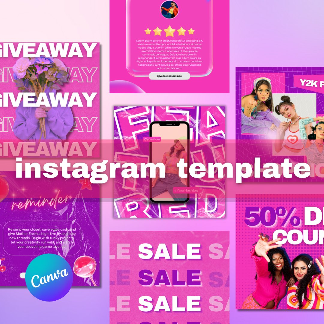 _jessamb's tweet photo. Y2K Theme Instagram Template for Retail Store
🩷🩷🩷
👠Easy to customize Instagram posts for your online postings.
Only for Php 50, you can get 20 post templates and personalize them to your liking.

You can also dm me for commissions.

#Commission #canva #template #instagram https://t.co/xAG8J8gLKU