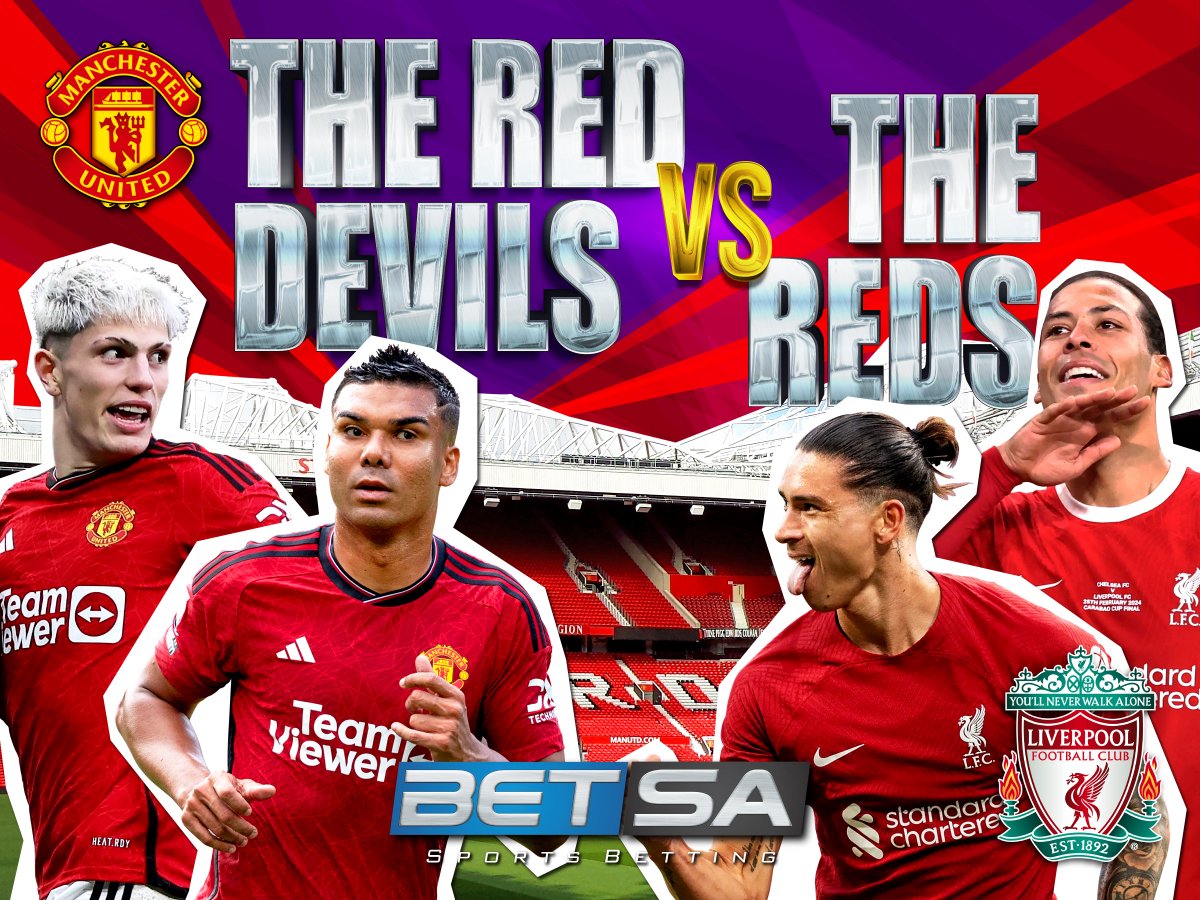 Epic red rivalry returns: Man United vs. Liverpool. Who Will Own the Night? 

Back your team - betsa.co.za/sport/Football…

#BetSA #Betting #SportsBetting #EnglishPremierLeague #UnitedVsLiverpool #RedRivalry #FootballShowdown #FootballFever #PremierLeagueClash #RedWar