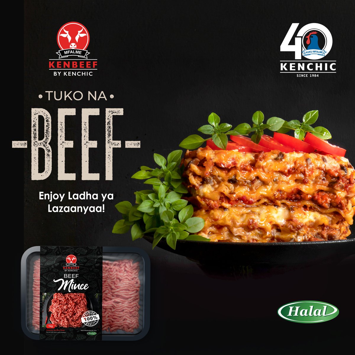 KenchicKenya's tweet photo. Umetry recipe ya Lasagna? Jina yake inaeza kuwa tongue-twister lakini taste yake ni tongue pleaser. Surprise the fam today with our juicy Minced Meat from Kenbeef. Available in all leading supermarkets.
#TukonaBeef
#ChoiceNiMoja
#TasteNiNoma https://t.co/tQOIffXPxY