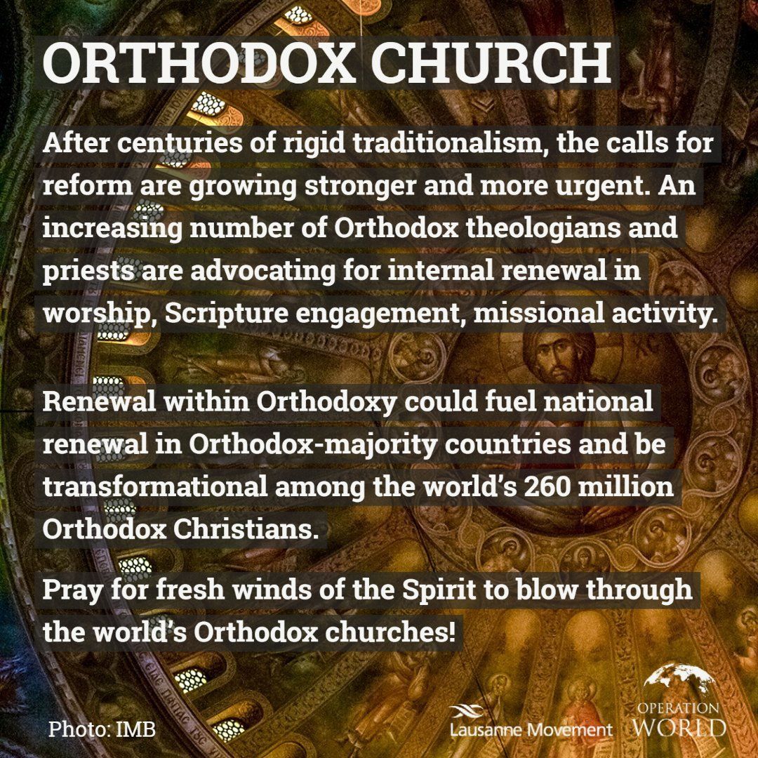 prayforeurasia's tweet photo. In Eurasia, many are from the Orthodox religious tradition. Let's pray that their renewal may be led by the Holy Spirit, and God's will and way.
Sharing this post from @operationworld
#prayforeurasia #unreached #missionstrip #greatcommision #missions https://t.co/VQjppDQhc0
