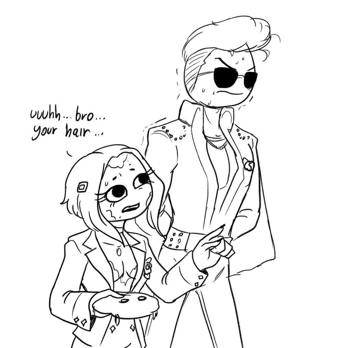 sugarshoot10's tweet image. feel sick and i have to finish a few drawings 
have some Slate and Jani being their respectives bridesmaid on each other's wedding 
#NALS #AwoogamanAU #NALSSlate