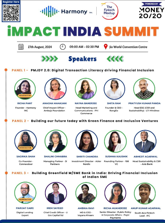 🌱✨Our own Smriti Chandra took the stage at the 𝐈𝐦𝐩𝐚𝐜𝐭 𝐈𝐧𝐝𝐢𝐚 𝐒𝐮𝐦𝐦𝐢𝐭, highlighting our journey in delivering #DigitalFinance  to last-mile customers—those often overlooked by traditional banks. 🌏 #financialinclusion #impactinvesting