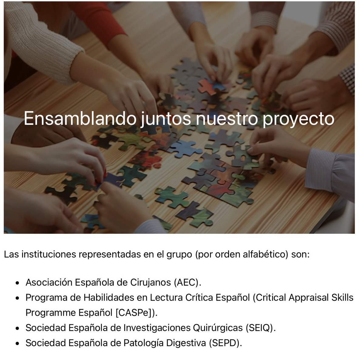 Javier Crespo (@drjaviercrespo) on Twitter photo Los integrantes de MedicineAl estamos interesados y preocupad0s por el uso de la lA en medicina. Nuestro interés es influir, en la medida de nuestras posibilidades, en un liderazgo reflexivo en el desarrollo de esta herramienta.
<a href="/aecirujanos/">aecirujanos</a> CASPe, <a href="/SEIQuirurgica/">SEIQ</a> <a href="/sepdigestiva/">Sociedad Española de Patología Digestiva (SEPD)</a> Los integrantes de MedicineAl estamos interesados y preocupad0s por el uso de la lA en medicina. Nuestro interés es influir, en la medida de nuestras posibilidades, en un liderazgo reflexivo en el desarrollo de esta herramienta.
<a href="/aecirujanos/">aecirujanos</a> CASPe, <a href="/SEIQuirurgica/">SEIQ</a> <a href="/sepdigestiva/">Sociedad Española de Patología Digestiva (SEPD)</a>