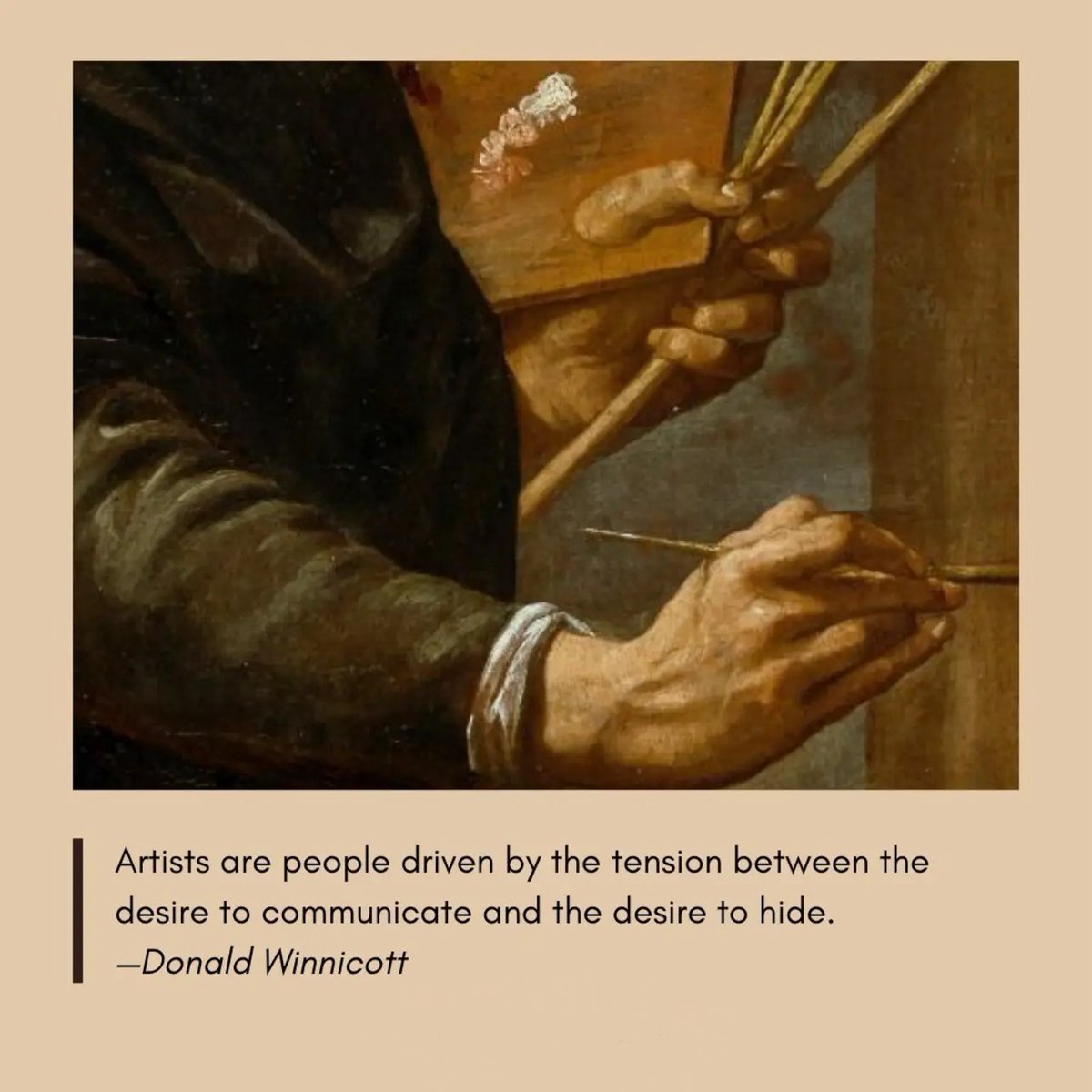 DrawEveryPage's tweet image. Artists are people driven by the tension between the desire to communicate and the desire to hide. 

Donald Winnicott