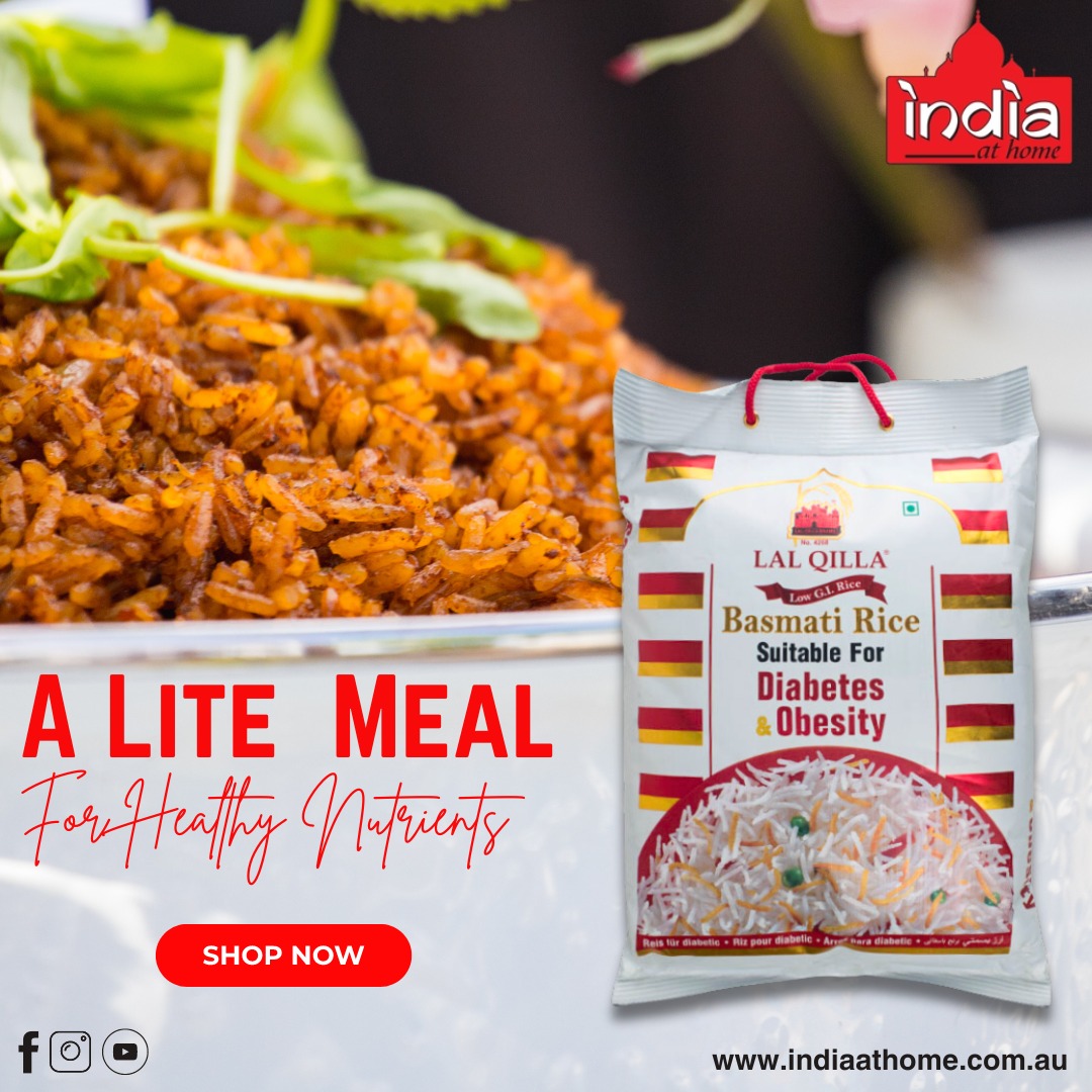 INDIAATHOME's tweet photo. Now you can eat your favourite biryani, dal rice, rice puddings and a lot more of rice dishes without worrying about sugar spikes and gaining weight with Lal Quila's Basmati Rice suitable for Diabetes and Obesity.

Shop now at https://t.co/aY6QMIT1Zg. 

#IndianGroceryStore https://t.co/LKTsY0ph1W