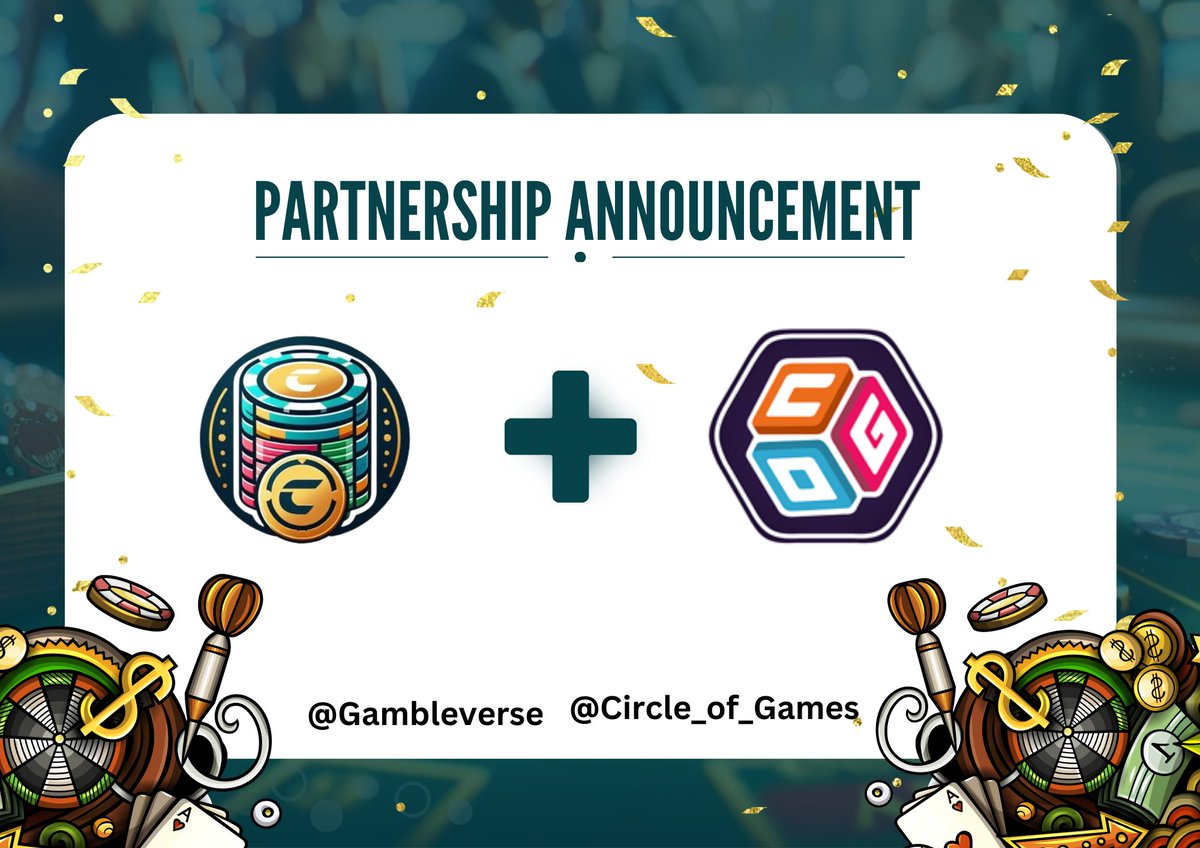 📢 Exciting News! 📢

We are excited to partner with <a href="/Circle_of_Games/">Circle of Games</a> 

This collaboration marks a significant milestone in our journey to expand the blockchain ecosystem and enhance community engagement and bring back Casino games to web3. 

Together, we are set to explore