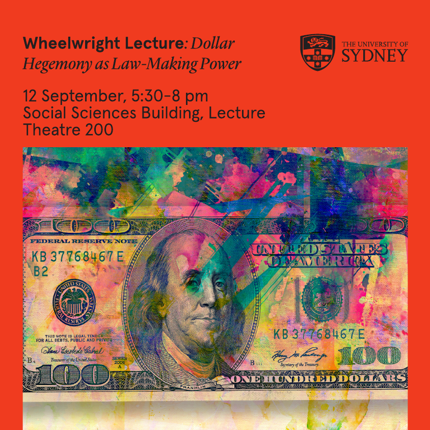 Usyd_ssps's tweet photo. Join us with @ntinatzouvala at @SocSciWeek to explore the impact of the Dollar on #internationallaw and global #capitalism . A must-attend event if you are interested in #Econ, #Law, and #IntRel! To register, click https://t.co/dHk8QrqF2D https://t.co/FgYhPlTfgu