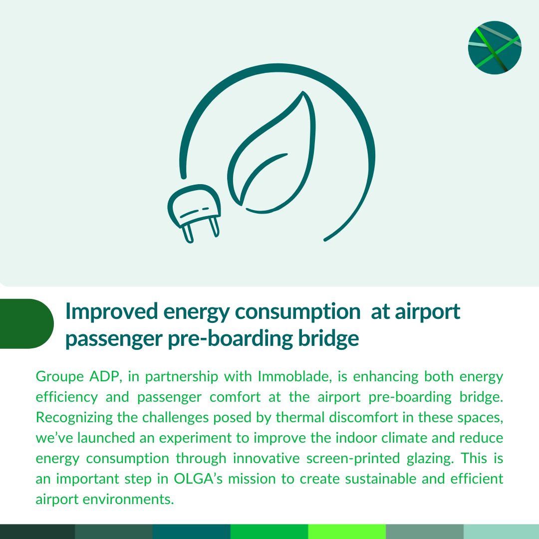 🌞 Enhanced Passenger Experience: OLGA’s Innovative Glazing Solution at Pre-Boarding Bridges! 🌡️

<a href="/GroupeADP/">Groupe ADP</a> , in partnership with <a href="/immoblade/">Immoblade</a>, is enhancing both energy efficiency and passenger comfort at the airport pre-boarding bridge.

Read more here: olga-project.eu/olympics-innov…