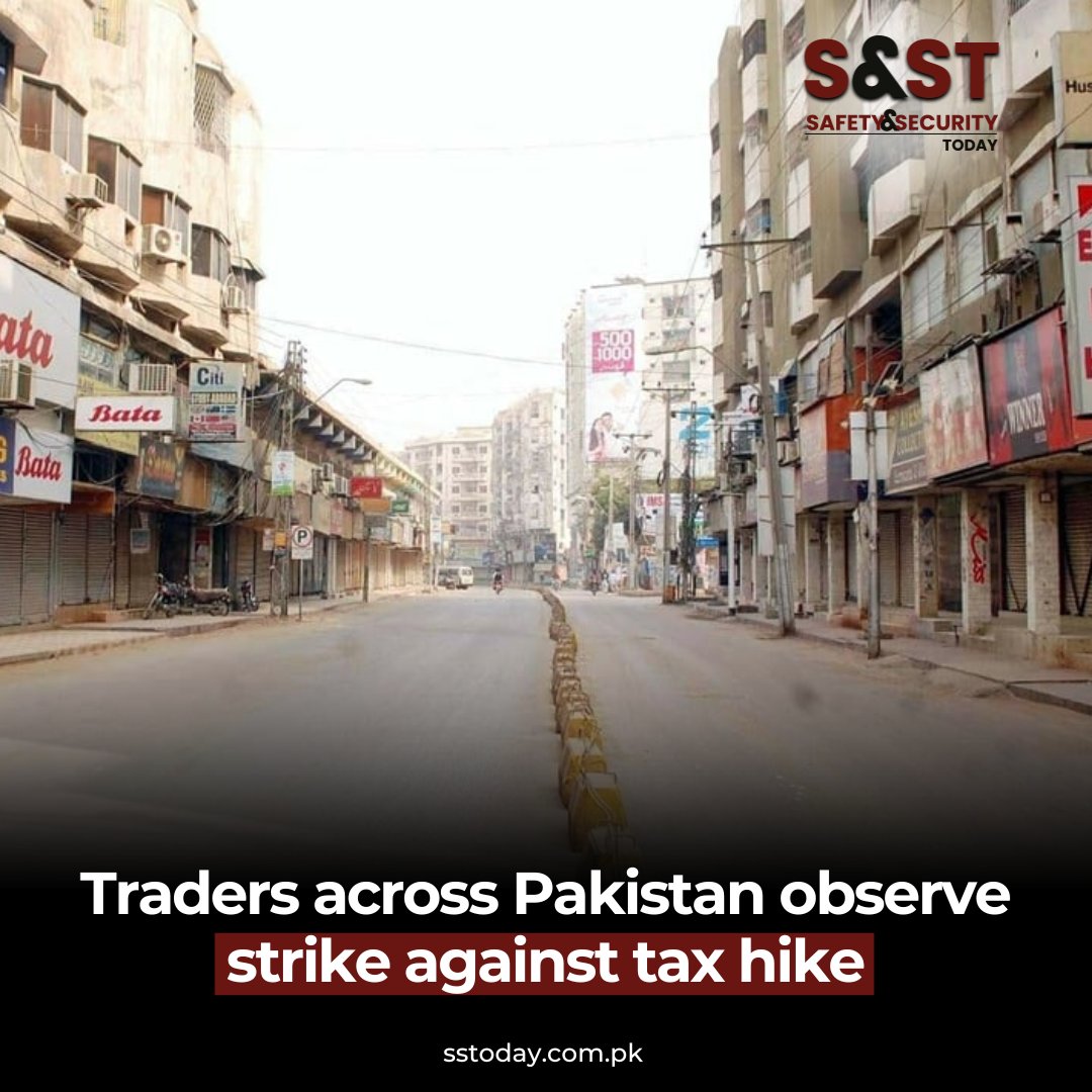 SSTodayPk's tweet image. A nationwide shutter-down strike is being observed today by trade organizations nationwide in protest against high electricity bills, excessive taxes, and the absence of business-friendly policies.

#ShutterdownStrike