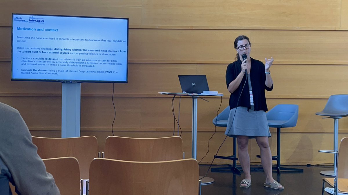 <a href="/Unipisa/">Università di Pisa</a> <a href="/sonsalbalco/">Sons al Balcó</a> <a href="/internoise2024/">Internoise2024</a> <a href="/EsterVidana/">Ester Vidaña</a> <a href="/MarcArnela/">Marc Arnela</a> <a href="/espurnesbarroqs/">Espurnes Barroques</a> <a href="/LaSalleBCN/">La Salle BCN</a> This early morning, <a href="/EsterVidana/">Ester Vidaña</a> presented her poster about pre-trained models applied to the detection of several type of sounds in outdoor urban concerts in <a href="/internoise2024/">Internoise2024</a>.