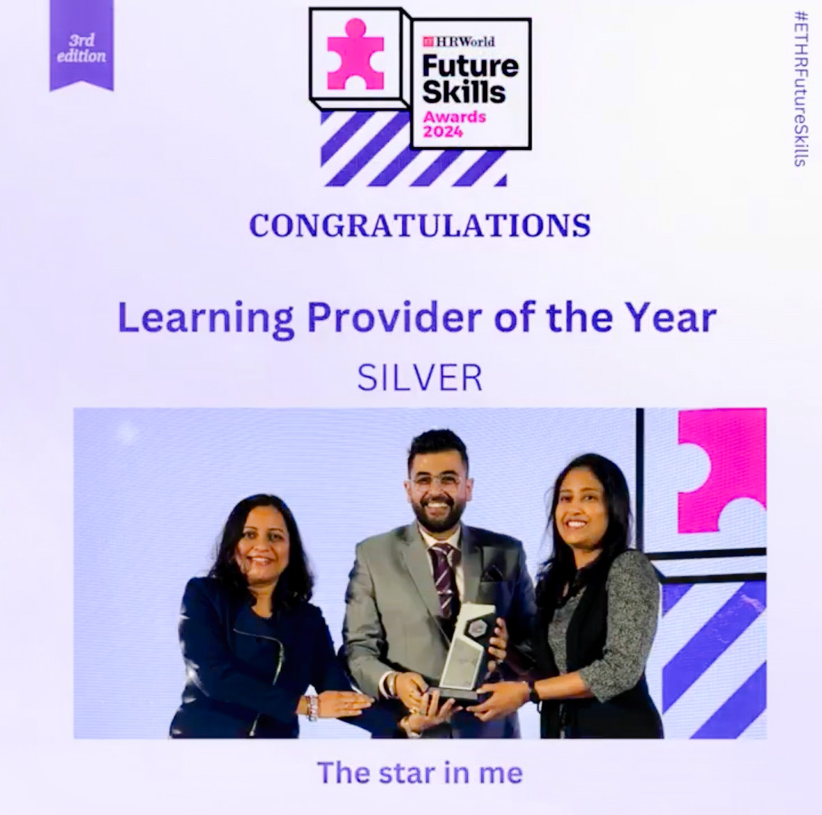 It was an honour to win the @TheEconomicTimes “Learning Provider of the year” Silver award during <a href="/ETHrWorld/">ET HR World</a>  #FutureSkillsAwards2024.

The awards celebrated trailblazers pushing the boundaries of L&amp;D and paving way for a globally competitive, future-ready workforce.

<a href="/mahua_m/">Mahua Mukherjee</a>