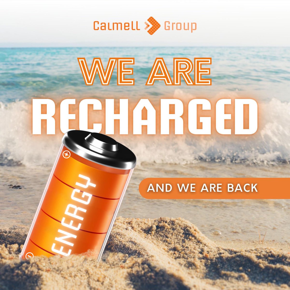 CalmellGroup's tweet photo. 🔋𝗪𝗲 𝗮𝗿𝗲 𝗿𝗲𝗰𝗵𝗮𝗿𝗴𝗲𝗱 𝗮𝗻𝗱 𝘄𝗲❜𝗿𝗲 𝗯𝗮𝗰𝗸🌟

After a well-deserved break, @CalmellGroup is back with fully recharged batteries and full of energy to tackle new challenges and projects. 

#Calmell #CalmellGroup #RFID #Smartcards https://t.co/4DbRagEOd8