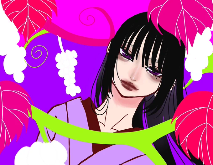 デジタル絵もたまに もっと細かく描いていこう。。 #和風絵 #デジタルアート #illustlation