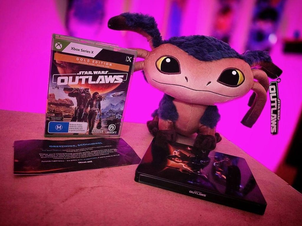 Huge thanks to the team over at <a href="/UbisoftANZ/">Ubisoft ANZ</a> for this little care package to celebrate the launch of #StarWarsOutlaws. Everyone says hi to Nix 😊

#StarWars #Outlaws #Ubisoft #UbisoftANZ #Ad #Gifted #UbisoftPartner #Xbox #XboxSeriesX