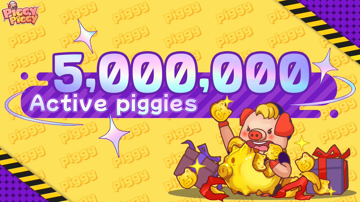 piggypiggygame's tweet photo. 📢Hey Piggies, we just hit 5 MILLION active users! 🐷🎉

🙏 Huge thanks for your incredible support! We’re fired up to make PiggyPiggy even better—let’s keep growing together!

💰Earn at least $2 per day with 100% airdrop at #piggypiggygame 👉https://t.co/0kaQXxXVq5 https://t.co/mQNtH08Mav