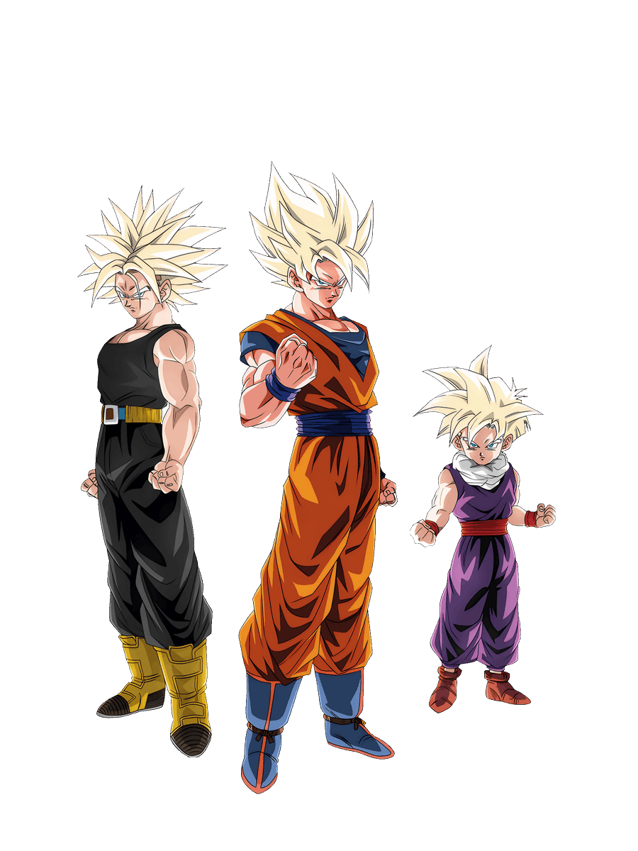 超サイヤ人孫悟空＆超サイヤ人孫悟飯(少年期)＆超サイヤ人トランクス