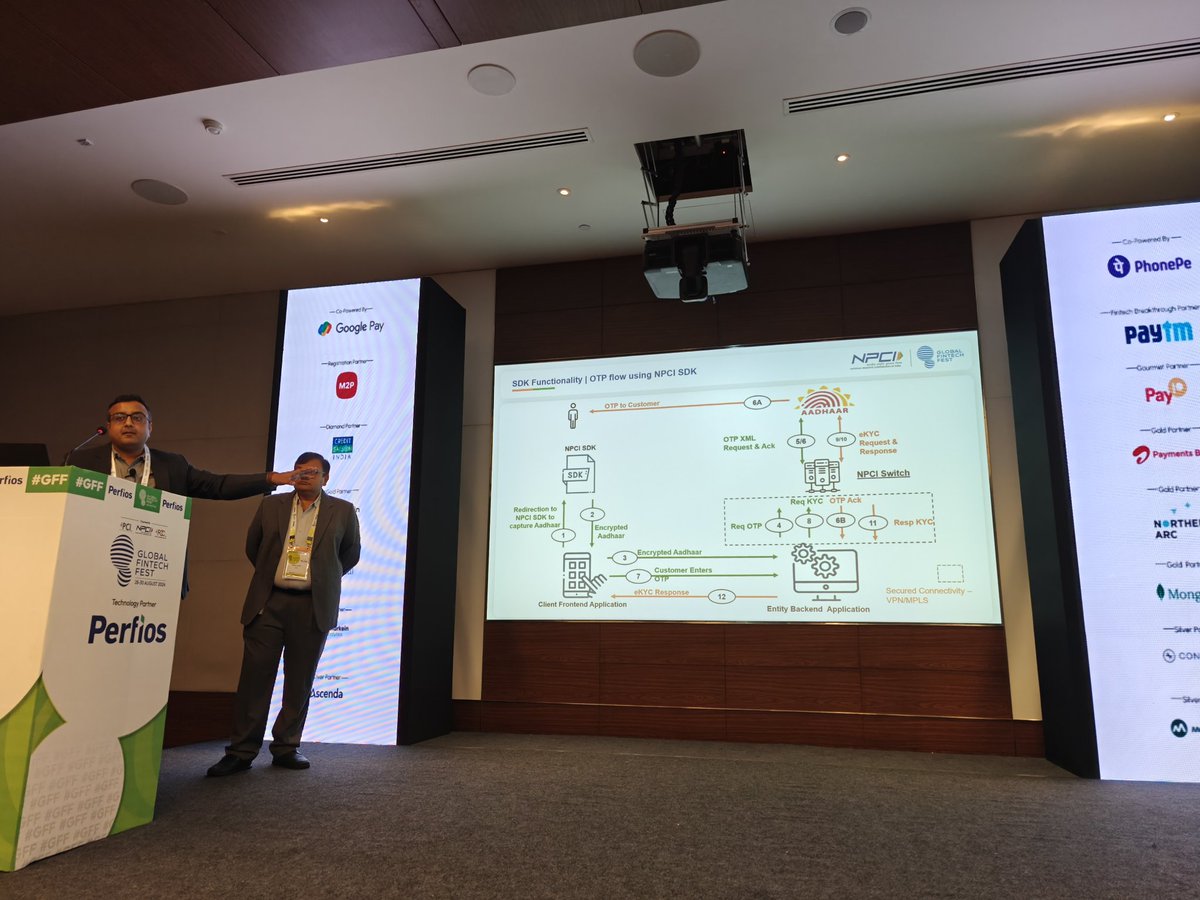 augvcor's tweet photo. 2️⃣ @GffFintechfest #GFF24: Rushabh Shah give us an in-depth introduction of the soon to debut #eKYCSetu, which will streamline #AuthN for @RBI regulated entities. https://t.co/4TxOD6QP5z