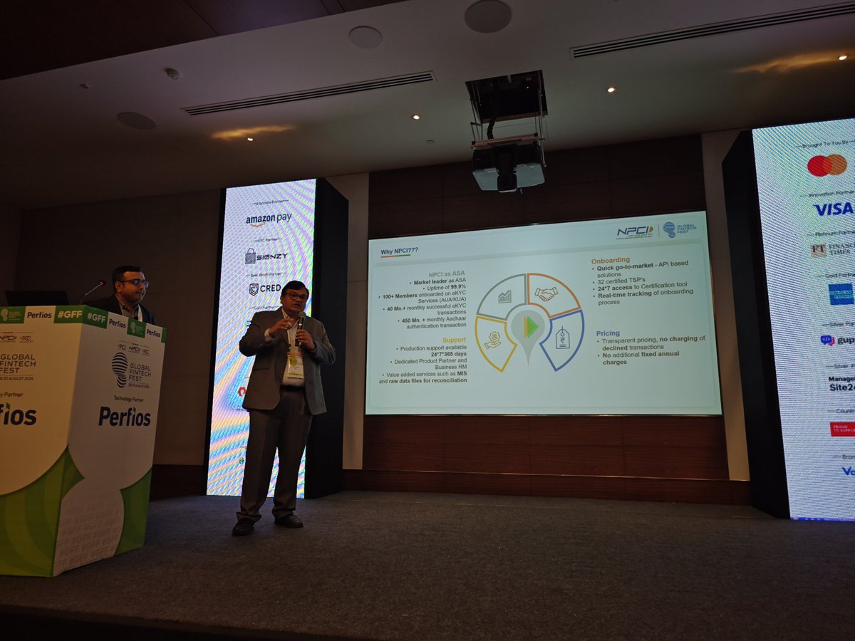 augvcor's tweet photo. 2️⃣ @GffFintechfest #GFF24: Rushabh Shah give us an in-depth introduction of the soon to debut #eKYCSetu, which will streamline #AuthN for @RBI regulated entities. https://t.co/4TxOD6QP5z