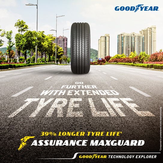 GoodyearIndia's tweet image. Drive with confidence and longevity. Goodyear Assurance MaxGuard ensures 39% longer tyre life, combining safety with durability for every journey.
Know more - bit.ly/3wBd4oN
#GoodyearIndia #AssuranceMaxGuard #TechnologyExplorer