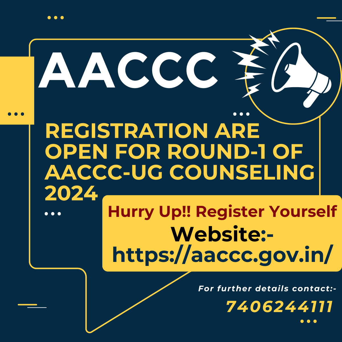 ayush_admission's tweet photo. Online registration for AACCC-UG Counselling 2024
Click here and register yourself: https://t.co/envRebNyUn
#AACCC #aaccccounseling2024 #AYUSH #bams #bhms #bums #bsms #ayushadmission #register #counseling #bamsadmission #bhmsadmission #bumsadmission #bsmsadmission https://t.co/6KyH2nztvB