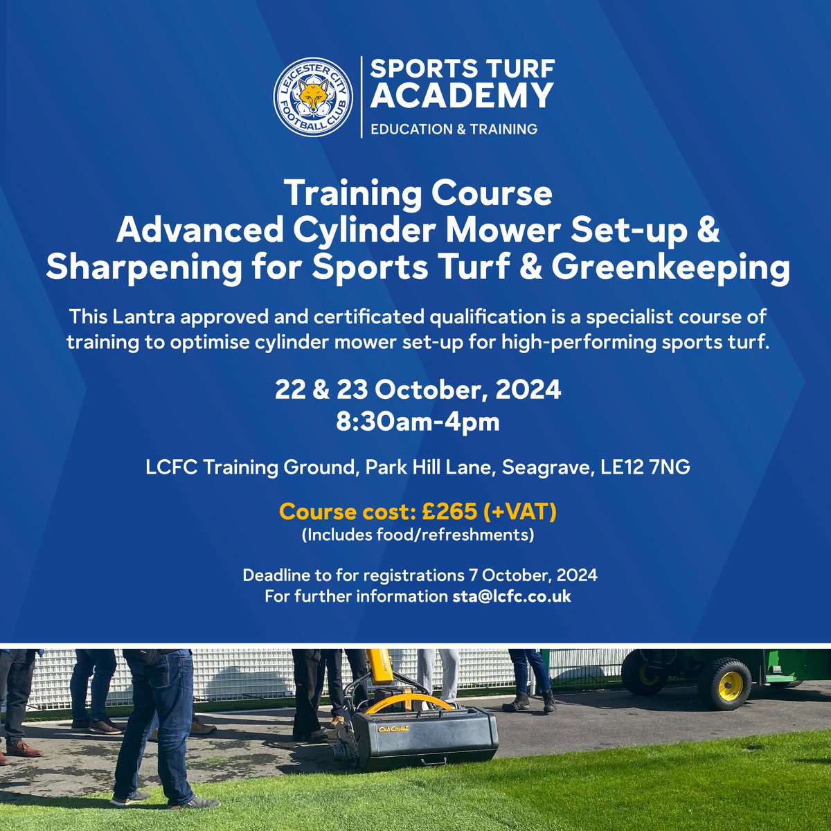 Due to its popularity, we will be holding another Advanced Cylinder Mower Set Up and Sharpening course 🪛🌾
Lead by the knowledgeable Neil Hullah of Cut Sharp 🧑🏻‍🏫
The course will take place on 22 and 23 October, here at the Sports Turf Academy
Follow the link to apply ⬇️⬇️