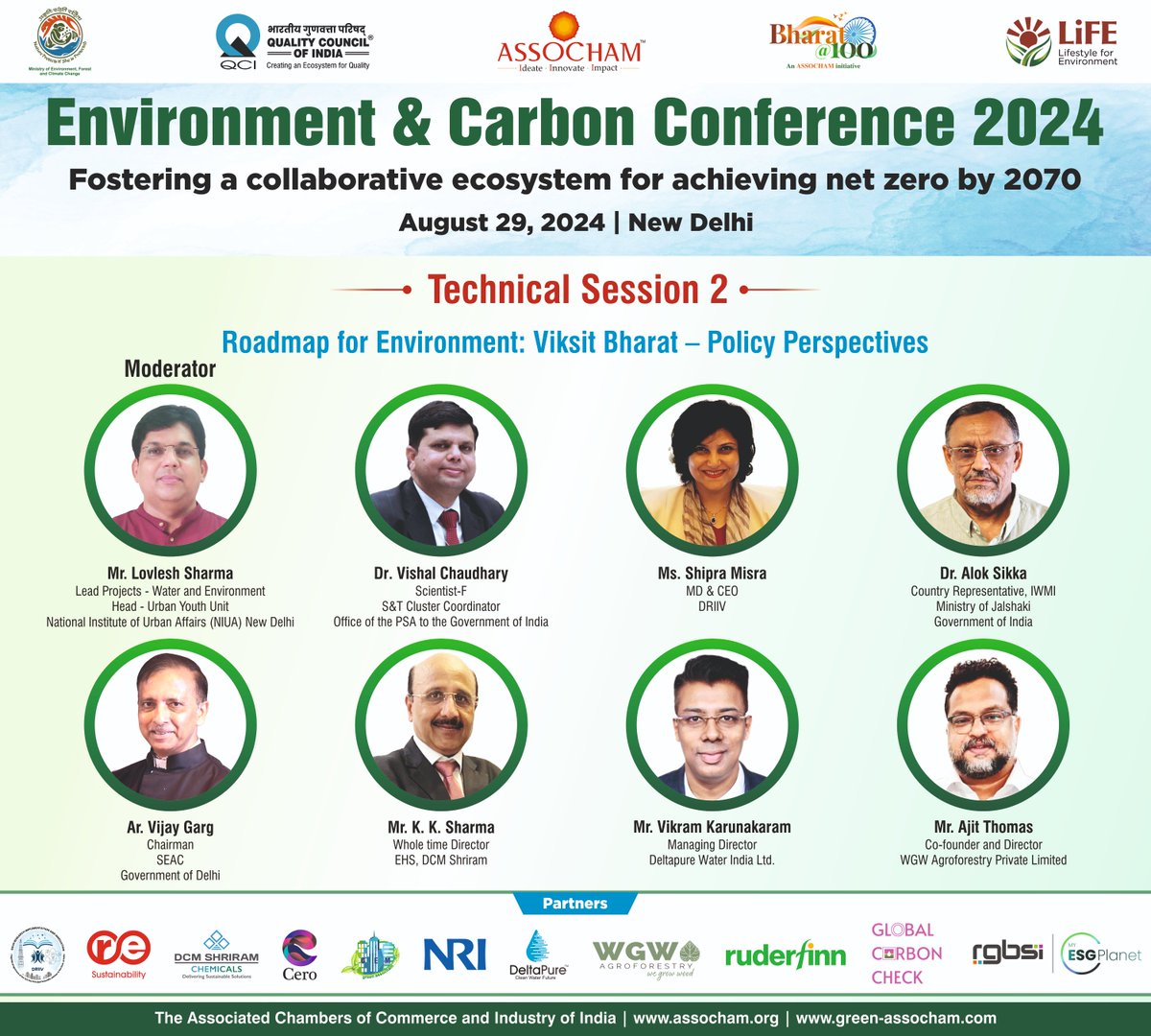 ASSOCHAM4India's tweet photo. Tomorrow marks the ‘Environment and Carbon Conference 2024,’ organised by #ASSOCHAM. Join us as we focus on ‘Fostering a Collaborative Ecosystem for Achieving Net Zero by 2070’. Let’s together shape the path to sustainability. 

📅 August 29th, 2024
📍 New Delhi 

For any details, reach out to 📩 AmitKumar.sharma@assocham.com

@moefcc,@byadavbjp,@LiFE_ProPlanet,@driiv_delhi,@DCMShriramLtd,@nri_official,@qualitycouncil,@NABET_QCI,@greenassocham,@rgbsi,@RuderFinn,@WeAre_Re

#NetZero #Sustainability #Environment #MOEFCC #ClimateChange #CarbonMarket #GreenCredit