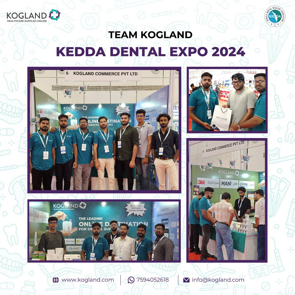 koglandcommerce's tweet photo. Team KOGLAND is proud to have been a part of the KEDDA Dental Expo 2022.
#dentalexpo #kedda #expo #keddaexpo202 #calicut https://t.co/BY52aqCHas