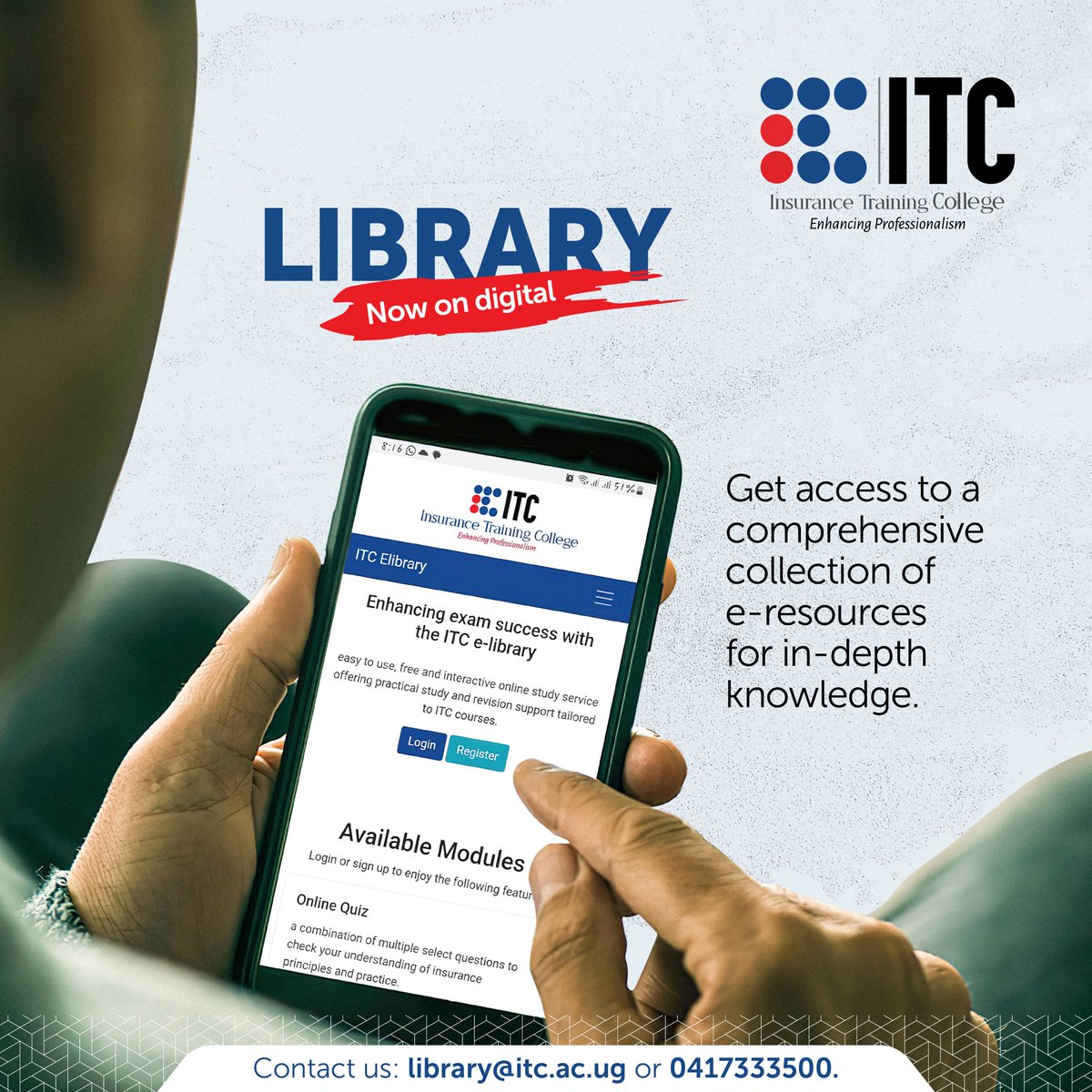 ITC_Kampala's tweet image. Did you know? The ITC Library offers a comprehensive collection of electronic journals through our collaboration with the Consortium of Uganda University Libraries. Dive into a world of e-resources today!  #ITCLibrary #EResources #DigitalLibrary  #ITCKampala