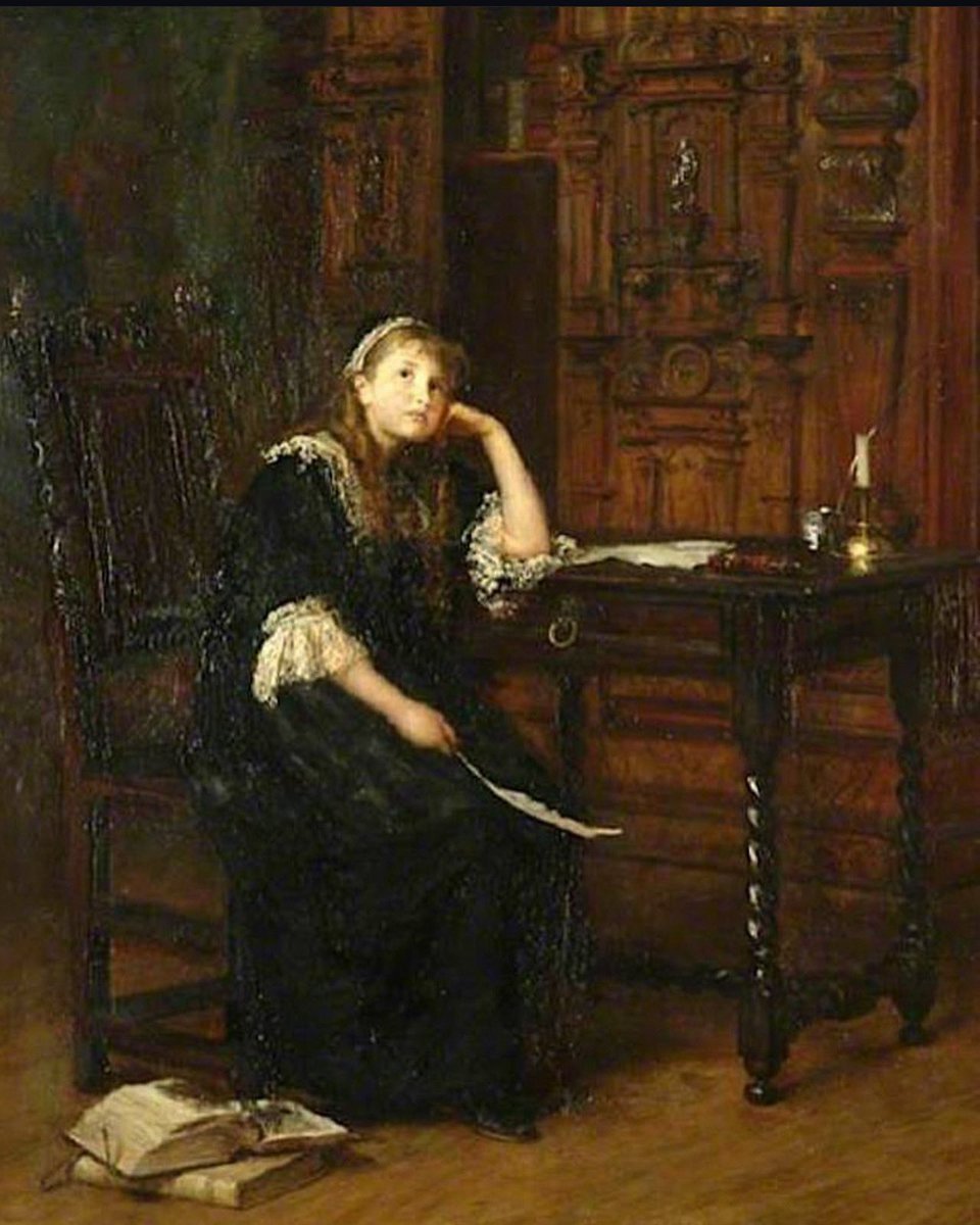 PreRaphSoc's tweet photo. Historical tales of Womanhood by Millais for this #WednesdayWonder. https://t.co/otPcLzi5sr