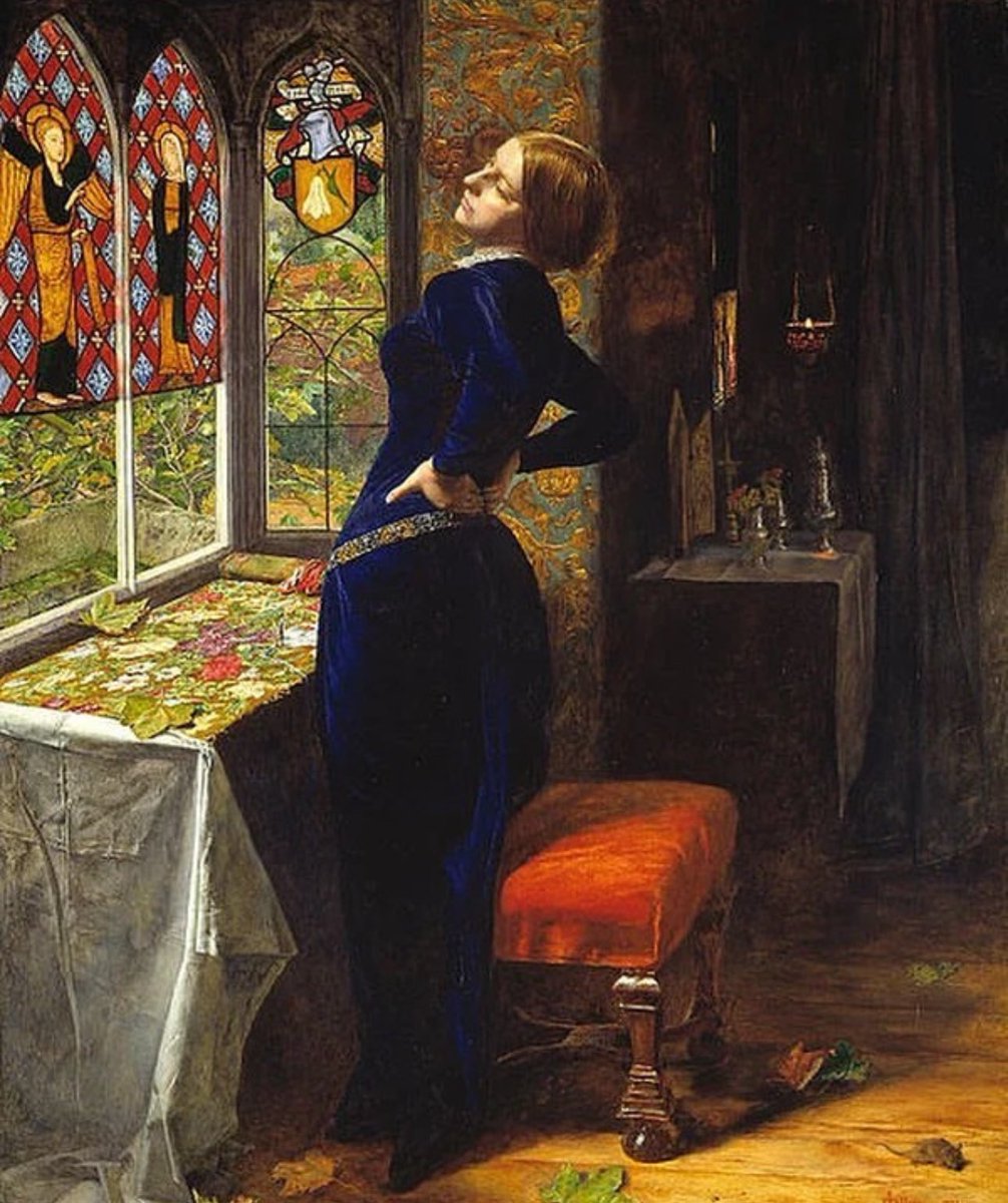 PreRaphSoc's tweet photo. Historical tales of Womanhood by Millais for this #WednesdayWonder. https://t.co/otPcLzi5sr