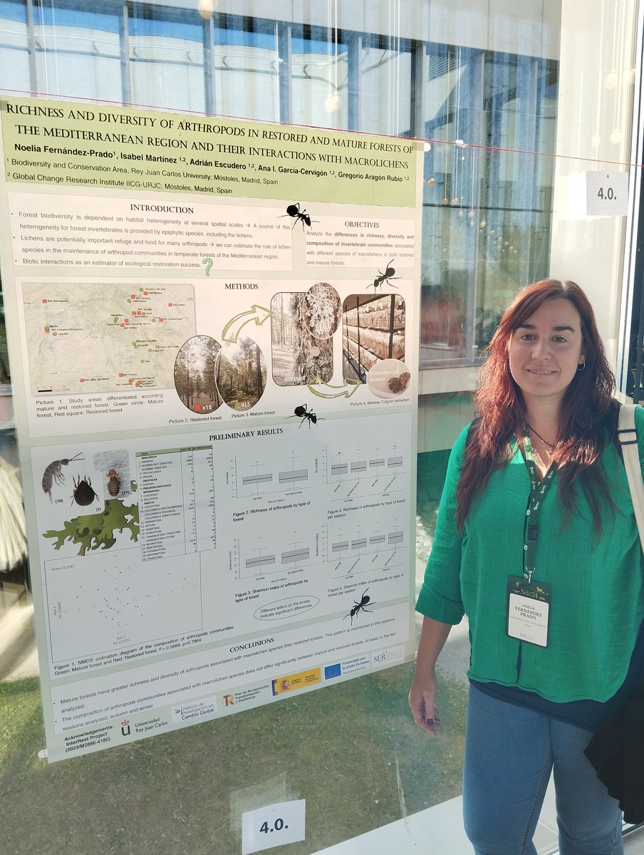 Otra investigadora presente en el <a href="/SER_Europe/">SER Europe</a>  es <a href="/90Ne/">Noelia</a>, que nos presenta un estudio sobre los artrópodos que viven en los líquenes epífitos de algunas de las parcelas, aprovechando el estudio realizado sobre estas comunidades para el proyecto #SERE2024 #biodiversidad
