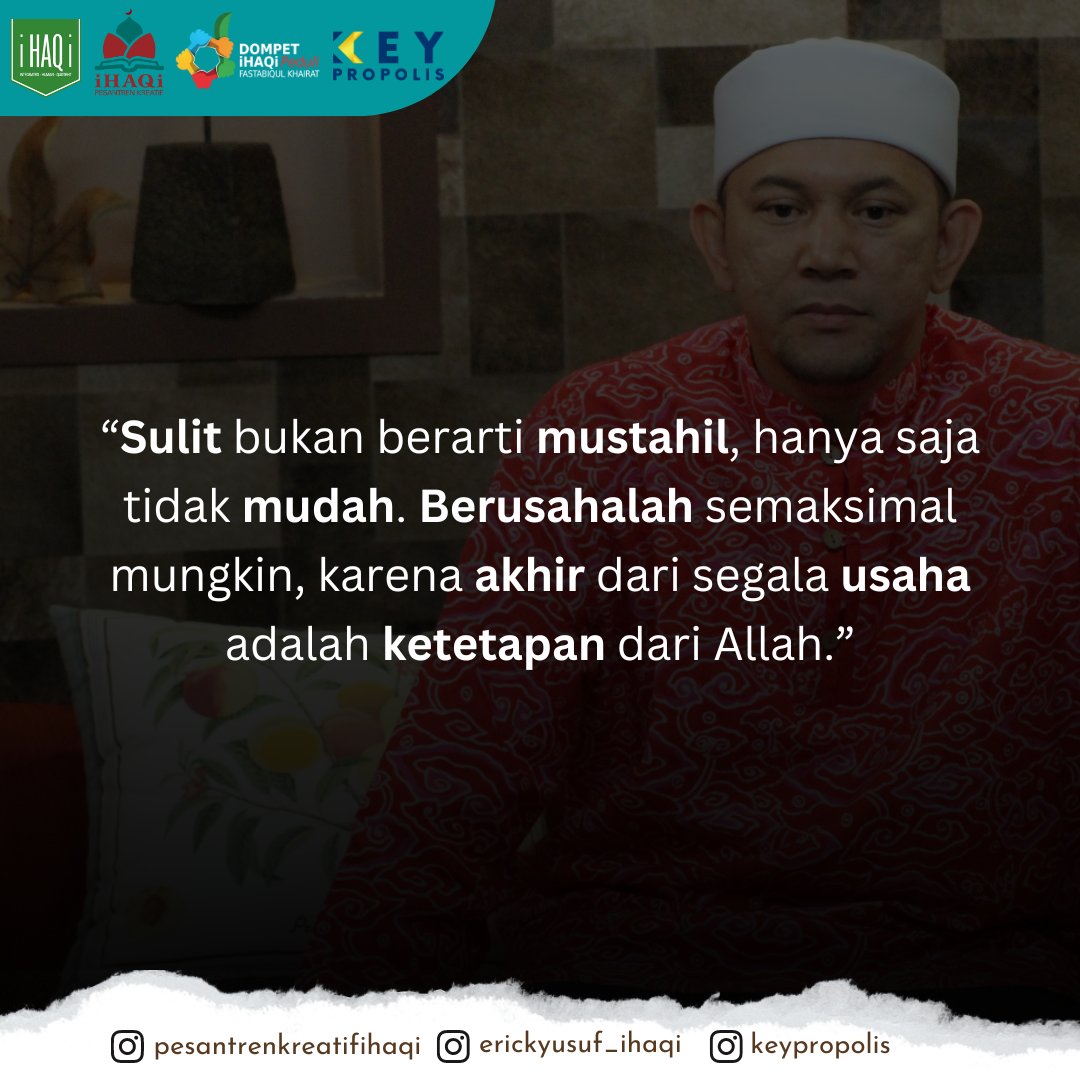 Sulit bukan berarti mustahil