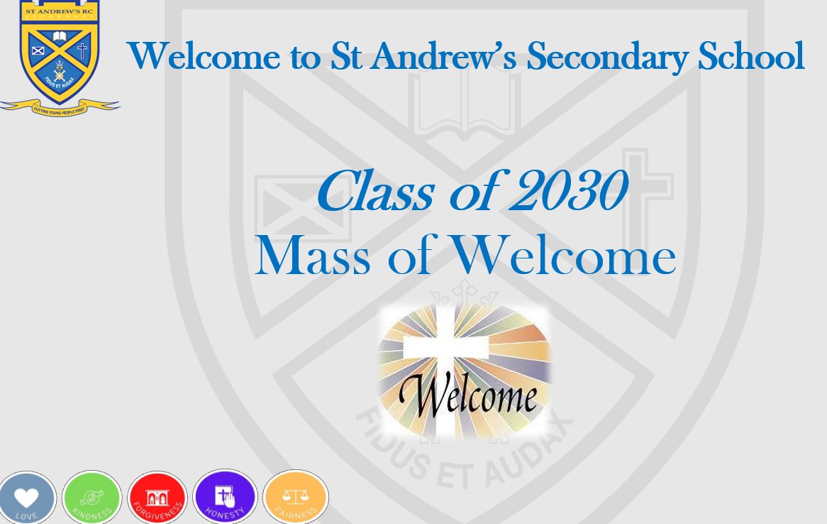 Mass of Welcome - You are all warmly invited to attend our Mass of Welcome tomorrow evening (Thursday) at 7pm.