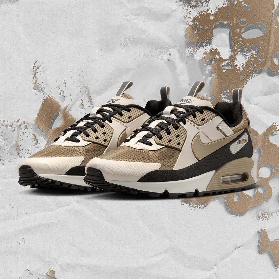 nike air max 90 trainers in white colour block